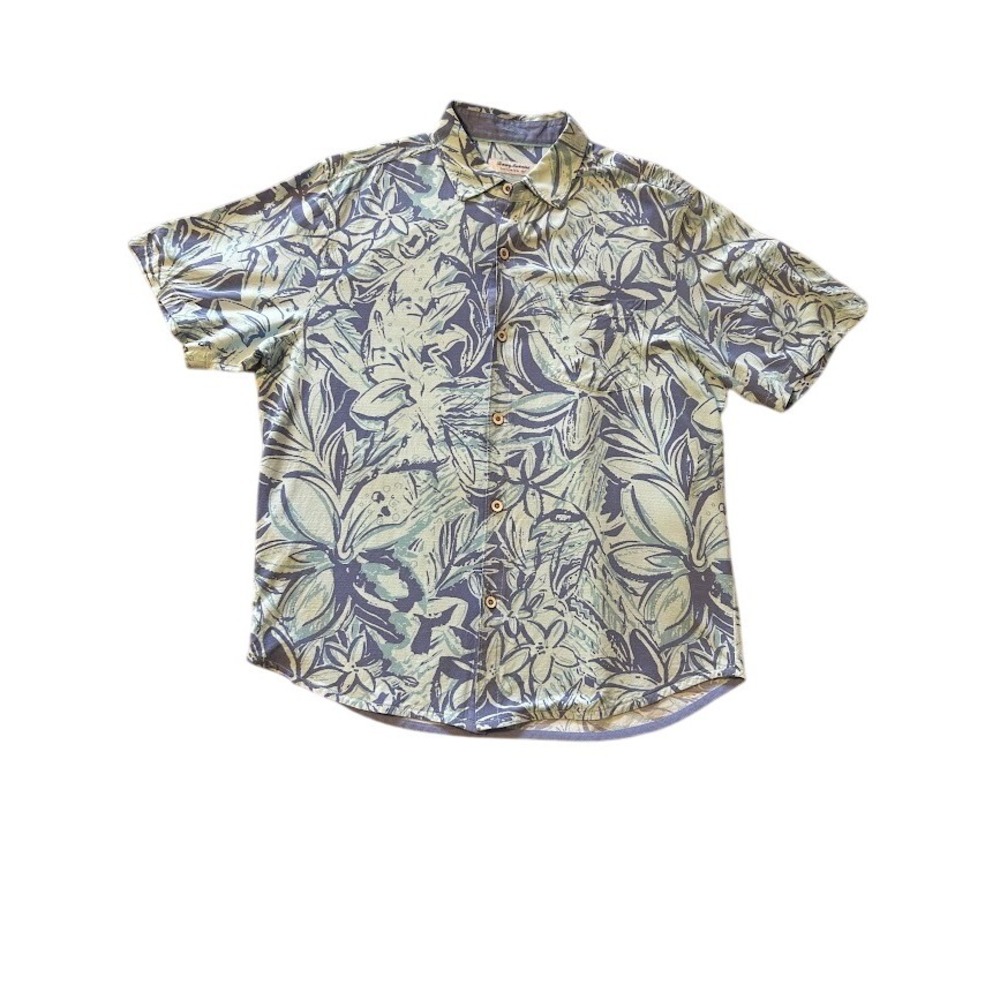Tommy Bahama The Veracruz Cay Mens Button Down Short Sleeve Shirt Tropical ‎ L